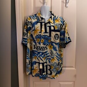 Tampa Bay Rays Dave Wills Floral Hawaiian Shirt XL-Button down-Brand new
